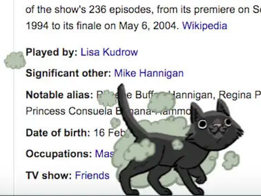 फ्रेंड्स फोएबी "Smelly Cat" ईस्टर एग